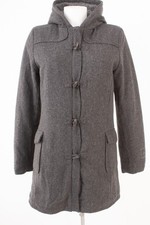 Marc O’Polo Damen Mantel Dufflecoat Gr. DE 38 Wollmantel Grau mit Kapuze