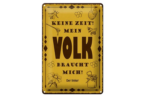 Blechschild 20x30cm gewölbt