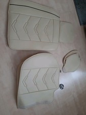 IBCEL Autositzbezüge in Leder. Farbe beige für Renault Megan. Hochwertige