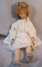 H. Günzel Puppe ,Porzellanpuppe/Künstlerpuppe Christmas, Puppenstube 1988, 66 cm