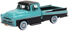 DODGE D100 Stepside Pick up - 1957 - turquoise / black - Oxford 1:87
