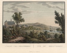 Geisenheim Gesamtansicht Original Kupferstich Roux 1826