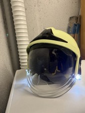 Original MSA Gallet F1 XF Feuerwehrhelm + LED-Lampen aus 2020 in Größe L