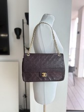 Chanel 2.55 Vintage 0-Serie Classic Flap Bag Bordeaux Lambskin 24k Gold CC Chain
