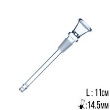 Chillum Stecker Bong 14,5 mit Defuser und Trichter Kopf Länge  11cm 14cm 17cm