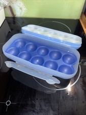 tupperware Columbus Kolumbus,  Eierbehälter für 10 Eier, Blau-Weiß, Lunchbox,