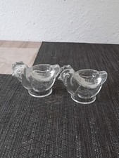2 Eierbecher Glas Küken
