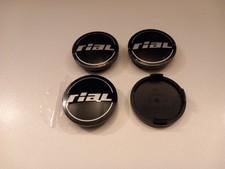 4 Stück - Rial - "N60" - Felgendeckel / Nabendeckel - schwarz - NEU