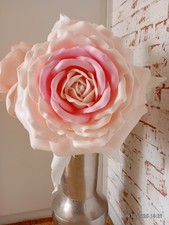 2 Rosen Wohndeko Hochzeit Rosafarbenen 23-25cm Handarb