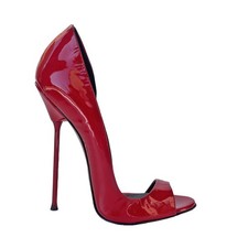 GIOHEL ITALY READY SHIP SCHUHE STILETTO SANDALEN PEEPTOE LEDER ROT 36-46