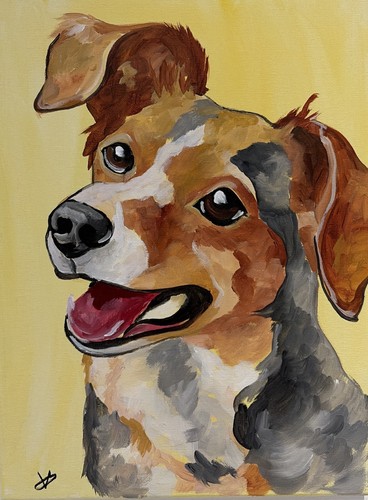 Original gemälde hund 30x40cm - original,
