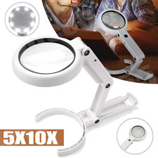 5X 10X Lupe mit 8 LED Licht