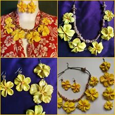 Fimo Schmuck Set Blume Hawaii Tiki 3Teilig