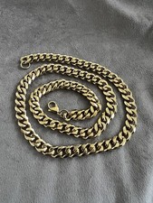 Panzerkette HipHop Vergoldet Halskette Kubakette 60cm 11 mm Neu Rapper