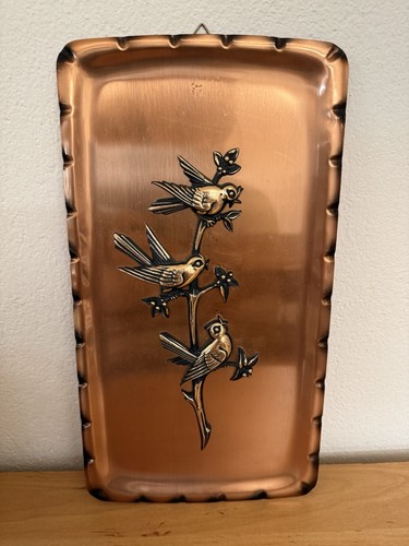 Wandbild kupfer vögel ca - wandbild,