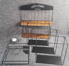 Gewürzregal, 3x Wandregale, Spiegeltablett, Kerzenhalter