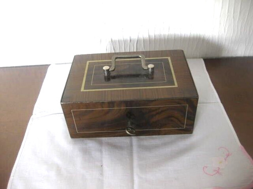 Antike geldkassette eisen mit - geldkassette,