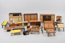 C25G12- Konvolut Vintage Puppenstuben Möbel aus Holz