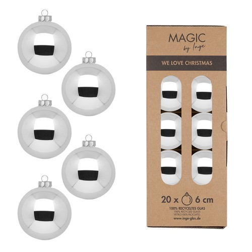 Weihnachtskugeln glas 6cm - glas,
