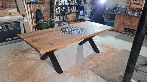 Tisch stammtisch eichenplatte - tisch,