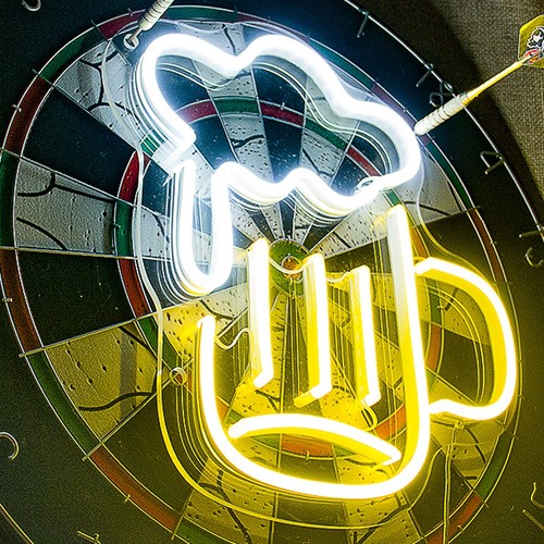 Maß bier led neon schild - led,