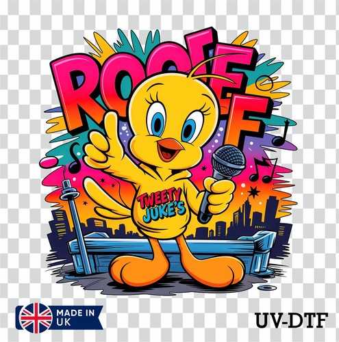 Tweety dtf aufkleber - uv,