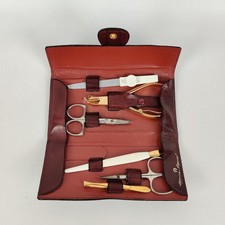 Etienne Aigner Maniküre Set im Lederetui – Pfeilring Solingen – Vintage 80er