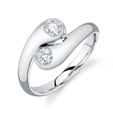 Diamant Yin Yang Umgehen Ring