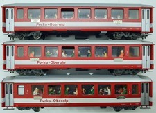 Modelleisenbahn H0e-H0m BEMO 3 Personenwagen Furka-Oberalp