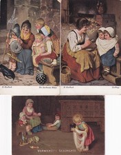 Familienleben Kinder Lot 9 AK Hermann Kaulbach Münchner Schule 2508075