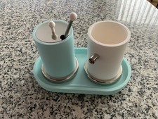 ALESSI  MILCH UND ZUCKER SET MIT TABLETT NEU ETTORE SOTTSASS