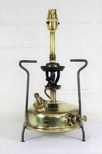 Tischlampe A umgebaute Militär Burmos Mod Primus Ofenlampe 1955 mit Markierungen