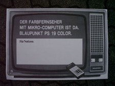 70er Jahre SCHREIBTISCHUNTERLAGE PAPIERBLOCK BLAUPUNKT FERNSEHER PS19 VINTAGE