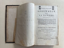 Nouveau Spectacle de la Nature 1798 Tome II. Chevignard Paris