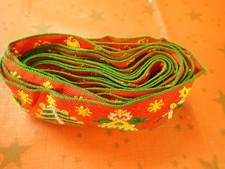 Weihnachten Band Borte STick Vintage Folklore 6 Meter Antik rot