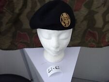 GS-63) SELTEN!! US Women Cap Beret Black fur Felt 75-C-1012 8410-00-339-1549