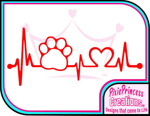 Hund liebe herz vinyl - hund,