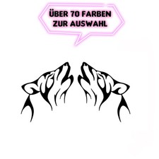 Auto Aufkleber 2x Wolf tribal