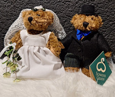 Teddy/Teddybär, Schmider Creativ  Limitiert mit Zertifikat Sammlerbär, Brautpaar