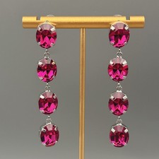 Elegante Ohrringe mit Vintage Oval Swarovski® Kristall Geschenk Neu