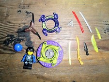 Lego Ninjago Jay Minifigur, Spinner, Waffen