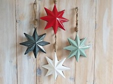 Metallstern 11- 15cm rot weiß