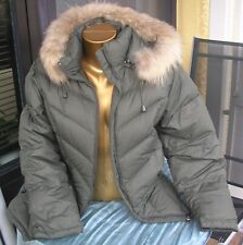 *Greenland* Daunen Parka Damen, Kapuze Echtfell, Khaki Gr. M