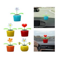 Solarbetriebene tanzende Blume, Armaturenbrett-Dekoration, Wackelkopf,