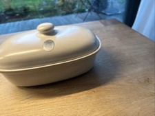 Römertopf Brottopf  aus Ton Lasiert, oval 30 cm