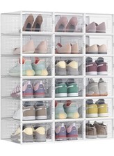 Schuhboxen 18er Set Aufbewahrungsboxen für Schuhe Schuh-Organizer LSP18SWT
