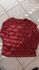Pullover Shirt langarm Damen, A-Linie, Basic, rost rot, Gr. 46, K+L Ruppert