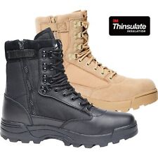 Brandit Tactical Boot Zipper 9017 Unisex Leder Einsatz Outdoor Stiefel 9-Loch RV