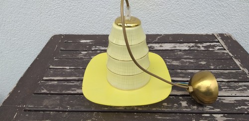 Gelbe hängelampe flacher - hängelampe,