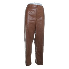 Hose, Größe: XXL, Braun, Polyester/Polyurethan, Einfarbig, Lederimitat #va0